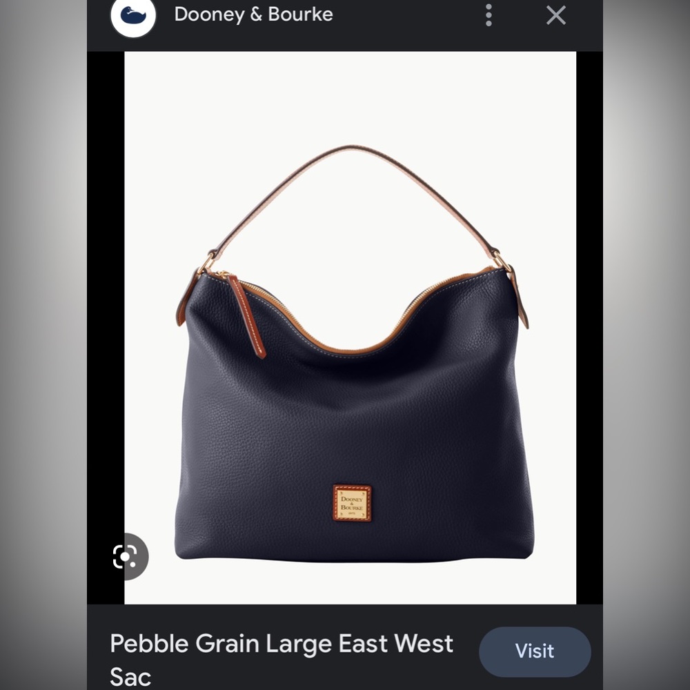 New with Tags Dooney & Bourke  (Authentic) Large East West Sac. Midnight Blue
